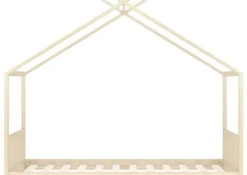 Cadru de pat pentru copii, 70 x 140 cm, lemn masiv de pin - 4/5