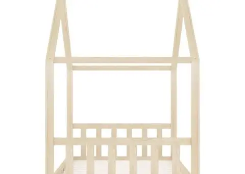 Cadru de pat pentru copii, 70 x 140 cm, lemn masiv de pin - 5/5