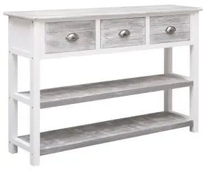 vidaXL Dulap, gri antichizat, 115x30x76 cm, lemn