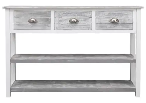 Dulap, gri antichizat, 115x30x76 cm, lemn - 4/5