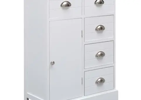 Dulap cu 10 sertare, alb, 113 x 30 x 79 cm, lemn - 4/5