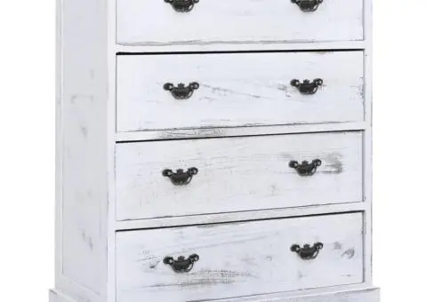 Dulap cu sertare, alb, 60x30x75 cm, lemn - 1/5