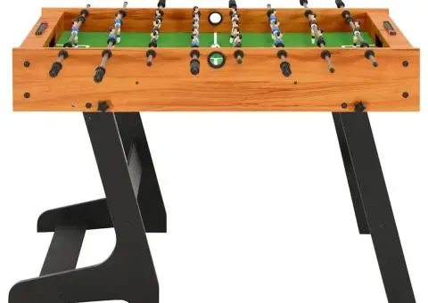 Masă de fotbal pliantă, maro deschis, 121 x 61 x 80 cm - 2/5