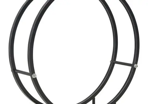 Rastel pentru lemne de foc, negru, 70x20x70 cm, oțel - 1/5