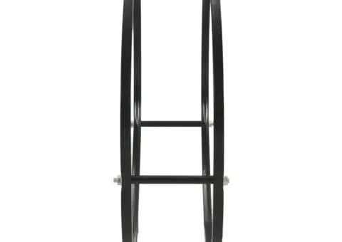 Rastel pentru lemne de foc, negru, 70x20x70 cm, oțel - 4/5