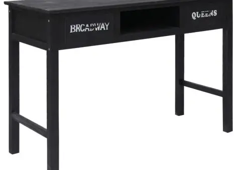 Masă consolă, negru, 110 x 45 x 76 cm, lemn - 1/5