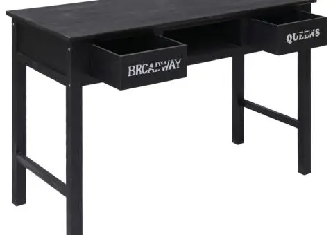 Masă consolă, negru, 110 x 45 x 76 cm, lemn - 2/5