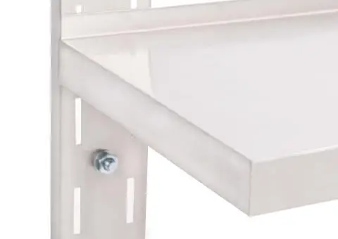 Etajeră de perete cu 2 rafturi, 150 x 30 cm, oțel inoxidabil - 4/5