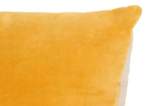 Perne decorative, 2 buc., galben, 45 x 45 cm, catifea bumbac - 4/5