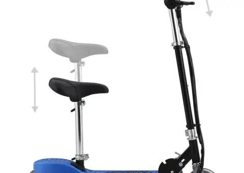 Trotinetă electrică cu șa, albastru, 120 W - 2/5