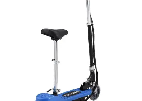 Trotinetă electrică cu șa, albastru, 120 W - 3/5