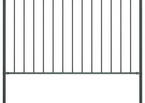 Panou de gard cu stâlpi, antracit, 1,7 x 1 m, oțel - 1/4