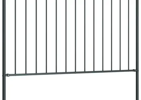 Panou de gard cu stâlpi, antracit, 1,7 x 1 m, oțel - 2/4