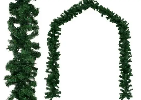 Ghirlande de Crăciun, 4 buc., verde, 270 cm, PVC - 1/5
