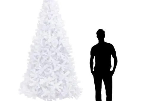 Brad de Crăciun artificial, alb, 300 cm - 1/5