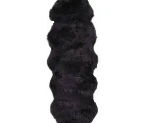 vidaXL Covor din piele de oaie, gri închis, 60 x 180 cm