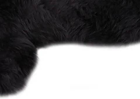 Covor din piele de oaie, gri închis, 60 x 180 cm - 2/4