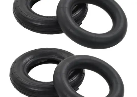 Set anvelopă roabă & cameră, 4 buc., 3.50-8 4PR, cauciuc - 1/5