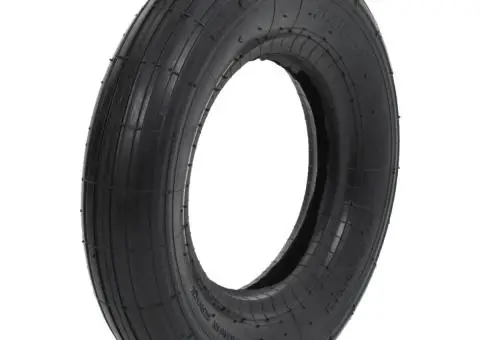 Set anvelopă roabă & cameră, 4 buc., 3.50-8 4PR, cauciuc - 4/5