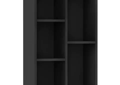 Bibliotecă/Dulap, negru, 50x25x80 cm, lemn prelucrat - 2/5