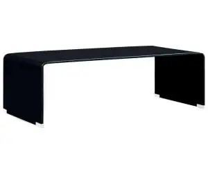 vidaXL Măsuță de cafea, negru, 98x45x31 cm, sticlă securizată