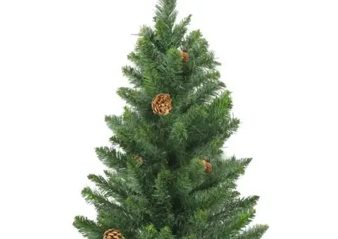 Brad de Crăciun artificial cu conuri de pin, verde, 180 cm - 3/5