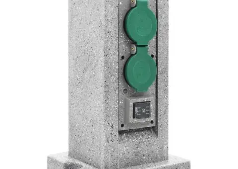 Priză de grădină verticală cu senzor de seară, plastic - 2/5