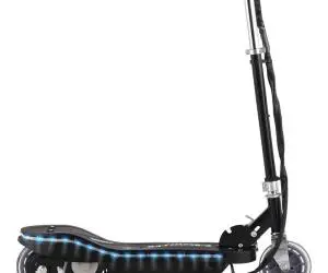 vidaXL Trotinetă electrică cu LED, negru, 120 W