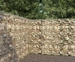 vidaXL Perete gabion cu capace, 300 x 50 x 200 cm, oțel galvanizat