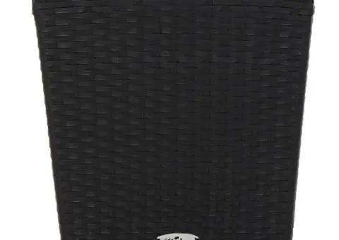 Masă de ceai negru 41,5x41,5x43 cm poliratan sticlă securizată - 2/5