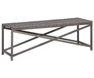 vidaXL Bancă de grădină, gri, 120 cm, poliratan