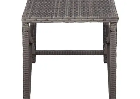 Bancă de grădină, gri, 120 cm, poliratan - 3/5