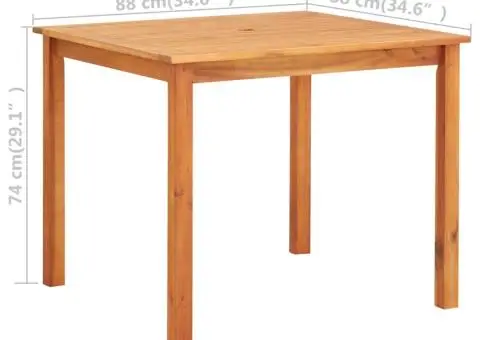 Masă de grădină, 88 x 88 x 74 cm, lemn masiv de acacia - 4/4