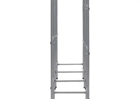 Raft de depozitare pentru 9 lăzi, argintiu, 145x33x116 cm, oțel - 4/5