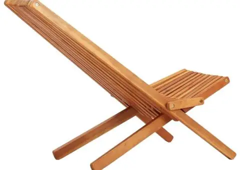 Șezlonguri de exterior pliabile, 2 buc., lemn masiv de acacia - 5/5