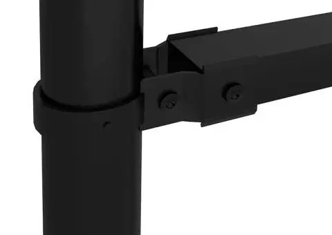 Gard de grădină cu vârf suliță, negru, 3,4 m, oțel - 4/5