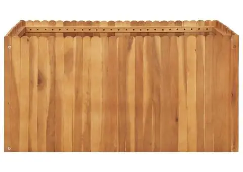 Strat înălțat de grădină, 100x100x50 cm, lemn masiv de acacia - 2/5