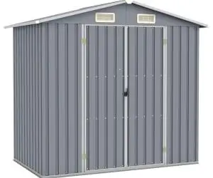 vidaXL Șopron de grădină, gri, 205 x 129 x 183, oțel galvanizat