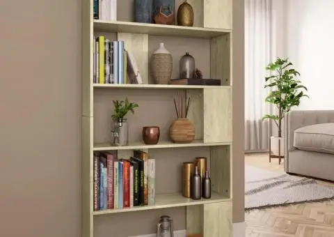 Bibliotecă/Separator, stejar sonoma 80x24x159 cm lemn prelucrat - 1/5