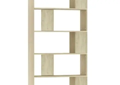 Bibliotecă/Separator, stejar sonoma 80x24x159 cm lemn prelucrat - 2/5