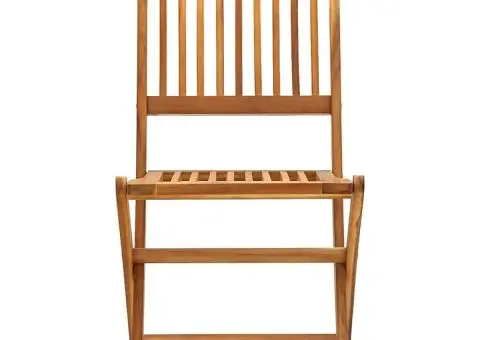 Scaune pliabile de exterior, 4 buc., lemn masiv de acacia - 3/5