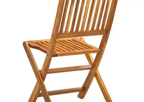 Scaune pliabile de exterior, 4 buc., lemn masiv de acacia - 5/5