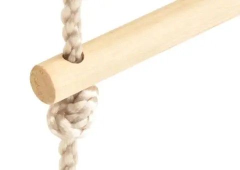 Scară din frânghie pentru copii, 30x168 cm, lemn masiv și PE - 3/5