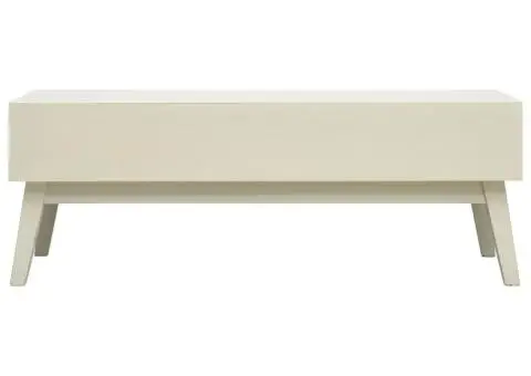 Masă de cafea cu 2 sertare sculptate, gri, 110x50x40 cm, lemn - 5/5