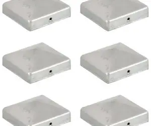 vidaXL Capace stâlpi de gard piramidă 6 buc. metal galvanizat 81x81 mm