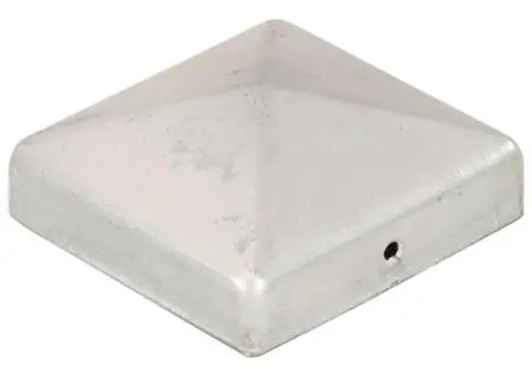 Capace stâlpi de gard piramidă 6 buc. metal galvanizat 81x81 mm - 2/5