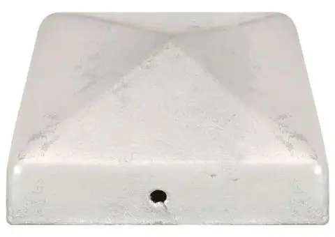 Capace stâlpi de gard piramidă 6 buc. metal galvanizat 81x81 mm - 4/5