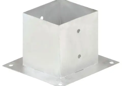 Suporți stâlp, 4 buc., metal galvanizat, 141 mm - 2/5