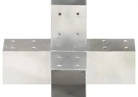 Conector de grindă, formă X, 71 x 71 mm, metal galvanizat - 2/5