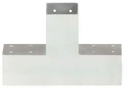 Conector de grindă, formă X, 71 x 71 mm, metal galvanizat - 3/5